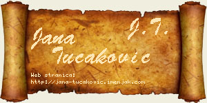 Jana Tucaković vizit kartica